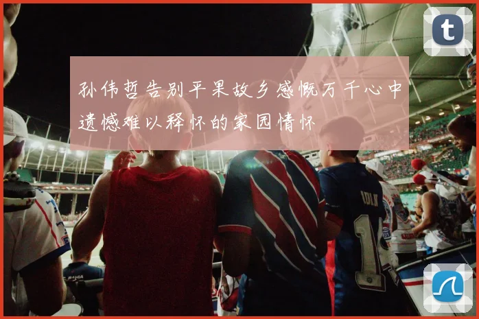 孙伟哲告别平果故乡感慨万千心中遗憾难以释怀的家园情怀